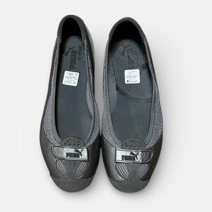 PUMA Women's Zandy Ballet Flat Sneakers in Gray/Silver Size 8